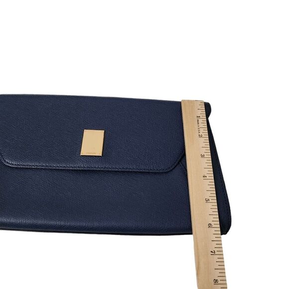 Couronne‎ Womens Clutch Bag Blue Leather Purse Handbag Inside Pockets - Picture 10 of 10